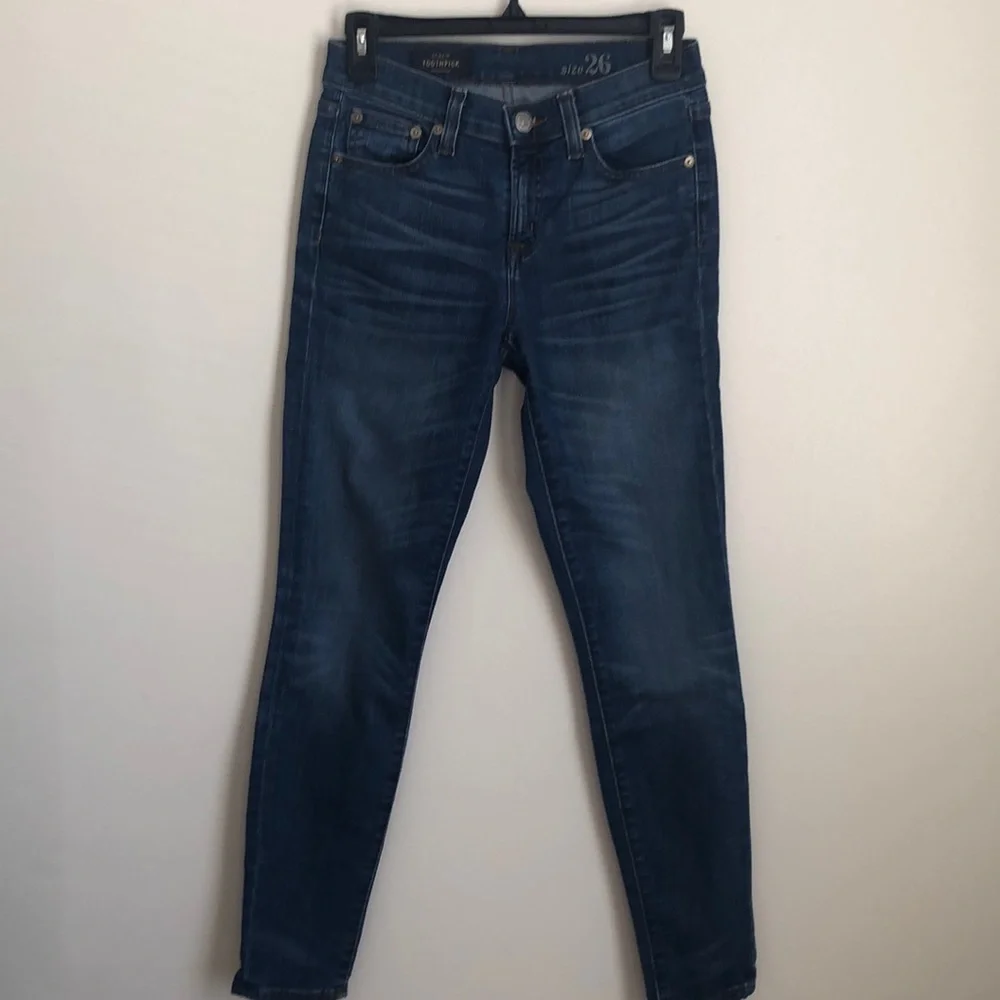 Jcrew toothpick jeans 26